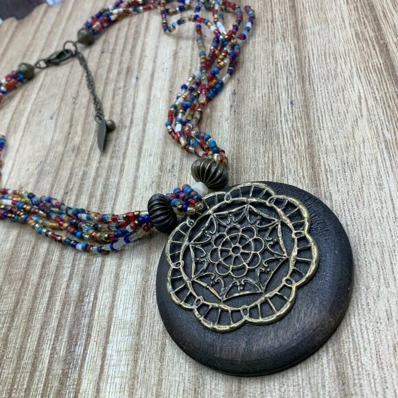 Coldwater Creek Multi Strands Boho Beaded Necklace - Picture 1 of 7